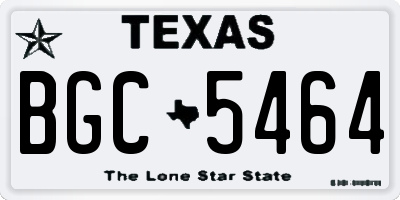 TX license plate BGC5464