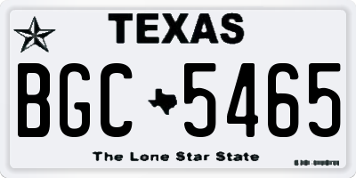 TX license plate BGC5465