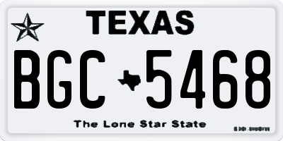 TX license plate BGC5468