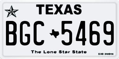 TX license plate BGC5469
