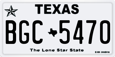 TX license plate BGC5470