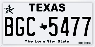 TX license plate BGC5477