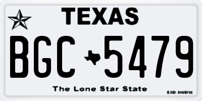 TX license plate BGC5479