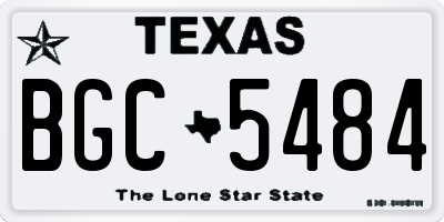 TX license plate BGC5484