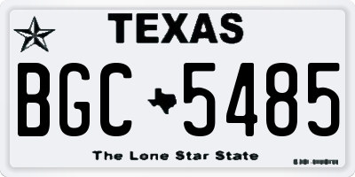 TX license plate BGC5485