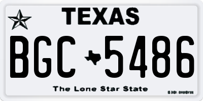 TX license plate BGC5486