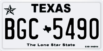 TX license plate BGC5490