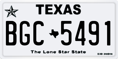TX license plate BGC5491