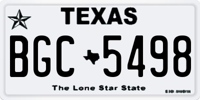 TX license plate BGC5498
