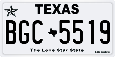 TX license plate BGC5519