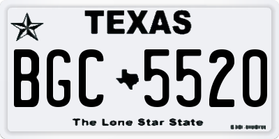 TX license plate BGC5520