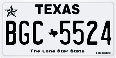 TX license plate BGC5524