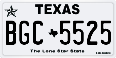 TX license plate BGC5525