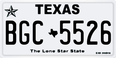 TX license plate BGC5526