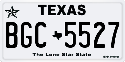 TX license plate BGC5527
