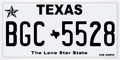 TX license plate BGC5528