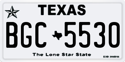 TX license plate BGC5530