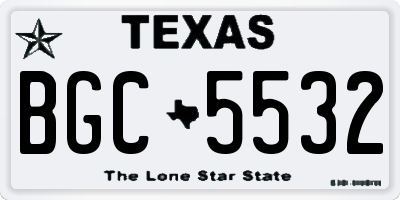 TX license plate BGC5532