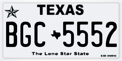 TX license plate BGC5552