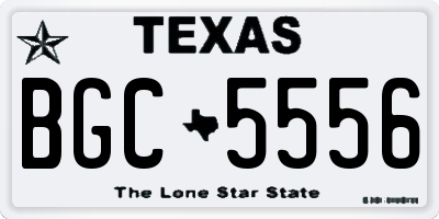TX license plate BGC5556