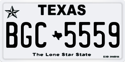 TX license plate BGC5559