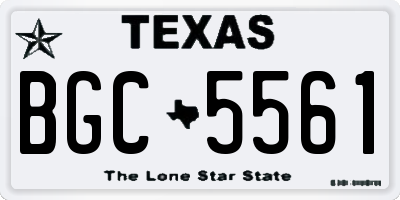 TX license plate BGC5561