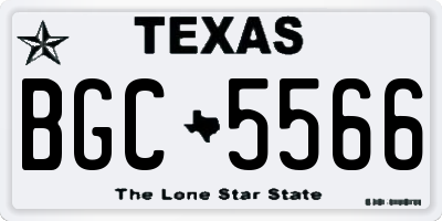 TX license plate BGC5566