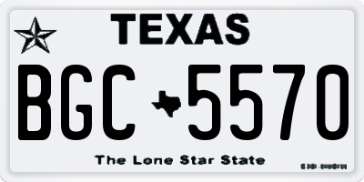 TX license plate BGC5570