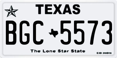 TX license plate BGC5573