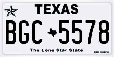 TX license plate BGC5578