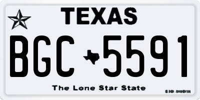 TX license plate BGC5591
