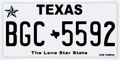 TX license plate BGC5592