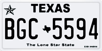 TX license plate BGC5594