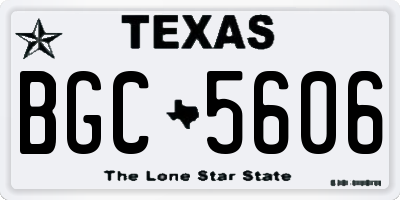 TX license plate BGC5606
