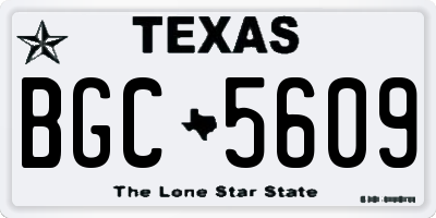 TX license plate BGC5609