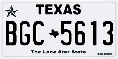 TX license plate BGC5613