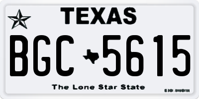 TX license plate BGC5615