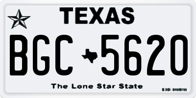 TX license plate BGC5620