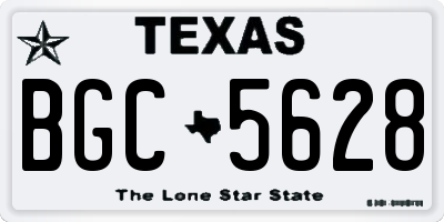 TX license plate BGC5628