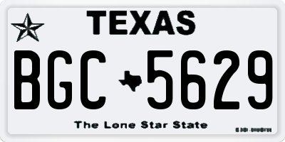 TX license plate BGC5629