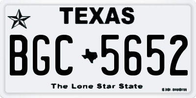 TX license plate BGC5652