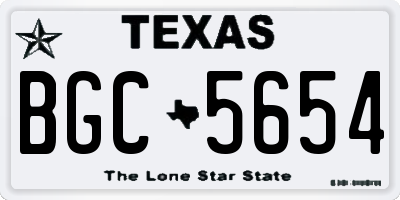 TX license plate BGC5654
