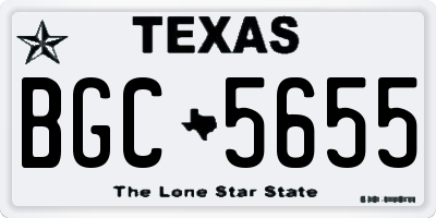 TX license plate BGC5655