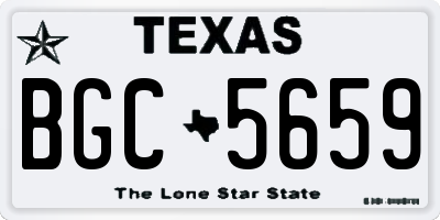TX license plate BGC5659