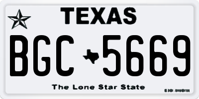 TX license plate BGC5669