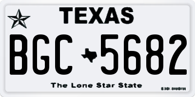 TX license plate BGC5682