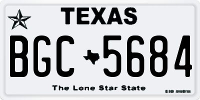 TX license plate BGC5684
