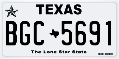 TX license plate BGC5691