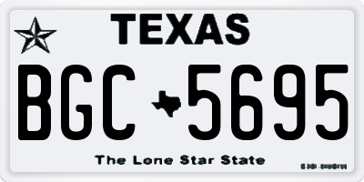 TX license plate BGC5695