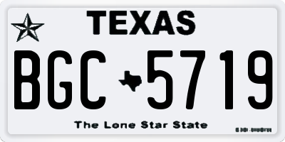 TX license plate BGC5719